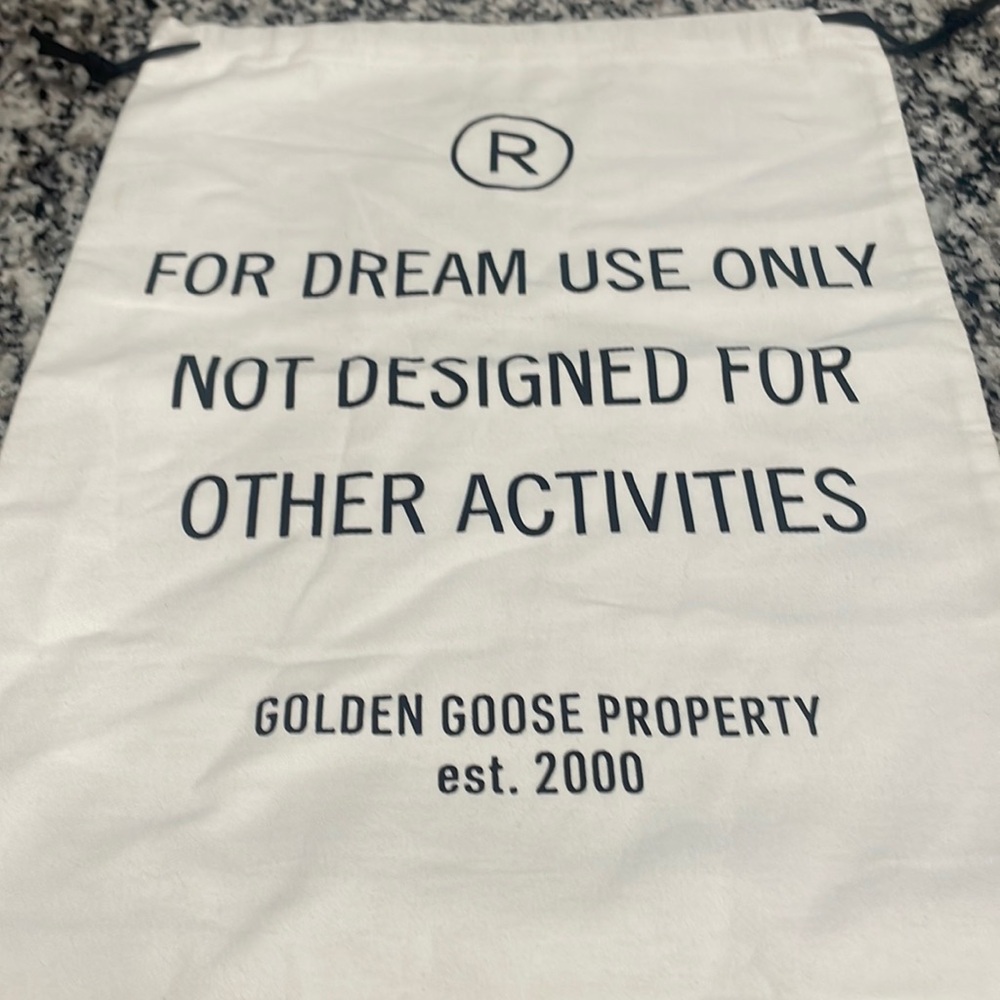 Authentic Golden Goose Drawstring Dust Bag Made in Italy